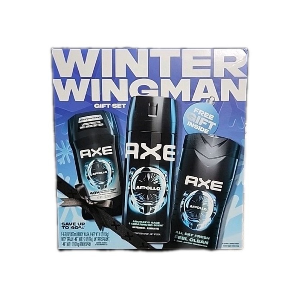 Axe Apollo Winter Wingman Holiday Gift Set for Men‎ 4 Piece Gift